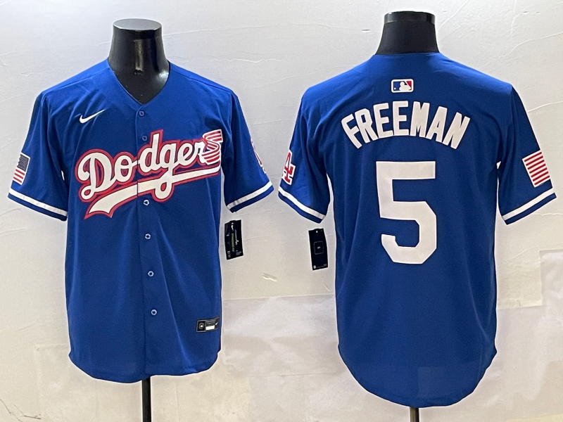 Men's Los Angeles Dodgers Freddie Freeman #5 Royal Jersey